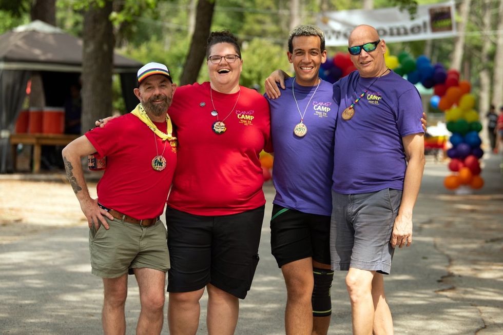 \u200bLGBTQ+ adults having fun at adult summer camp