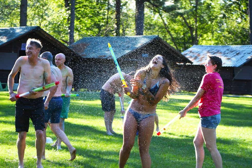 \u200bLGBTQ+ adults having fun at adult summer camp
