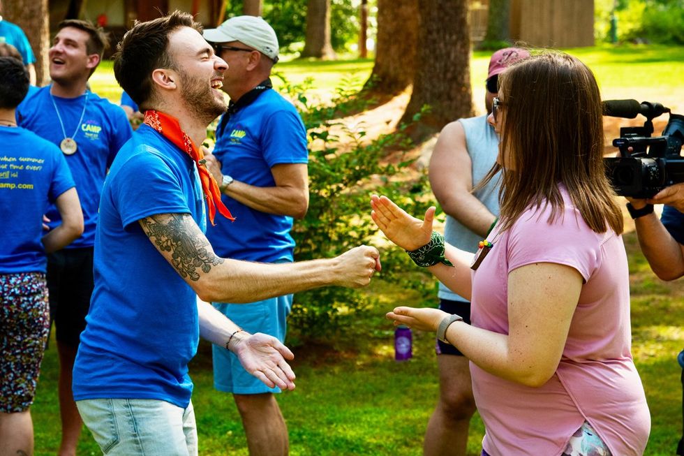 \u200bLGBTQ+ adults having fun at adult summer camp