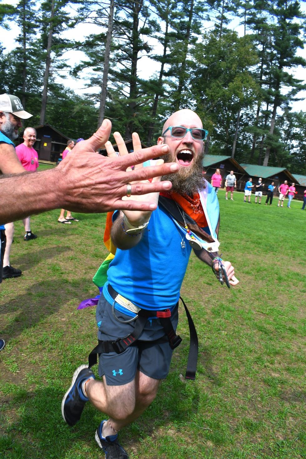 \u200bLGBTQ+ adults having fun at adult summer camp