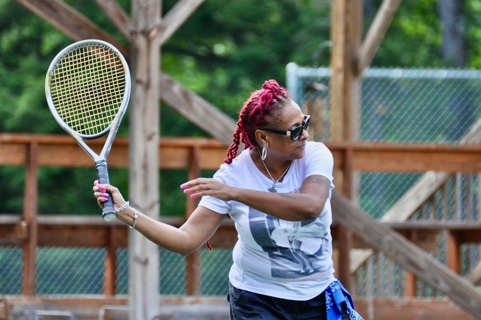 \u200bLGBTQ+ adults having fun at adult summer camp