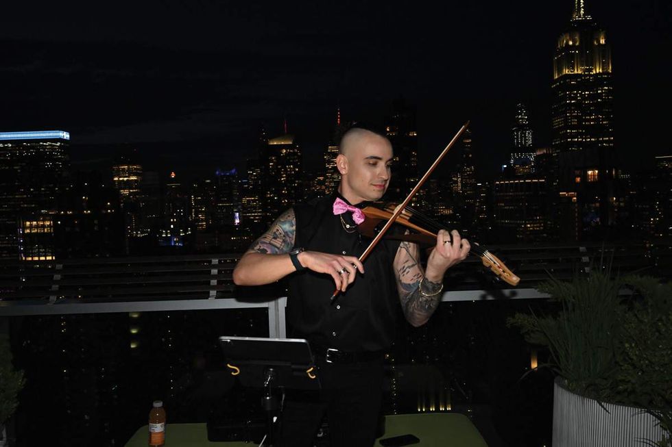 \u200bMarcos Aycox performs at Out and The Advocate\u2019s Pride of Broadway gala in NYC June 2024