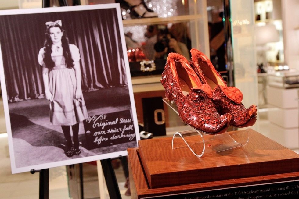 \u200bOne variation of the Ruby Slippers worn by Judy Garland in The Wizard of Oz