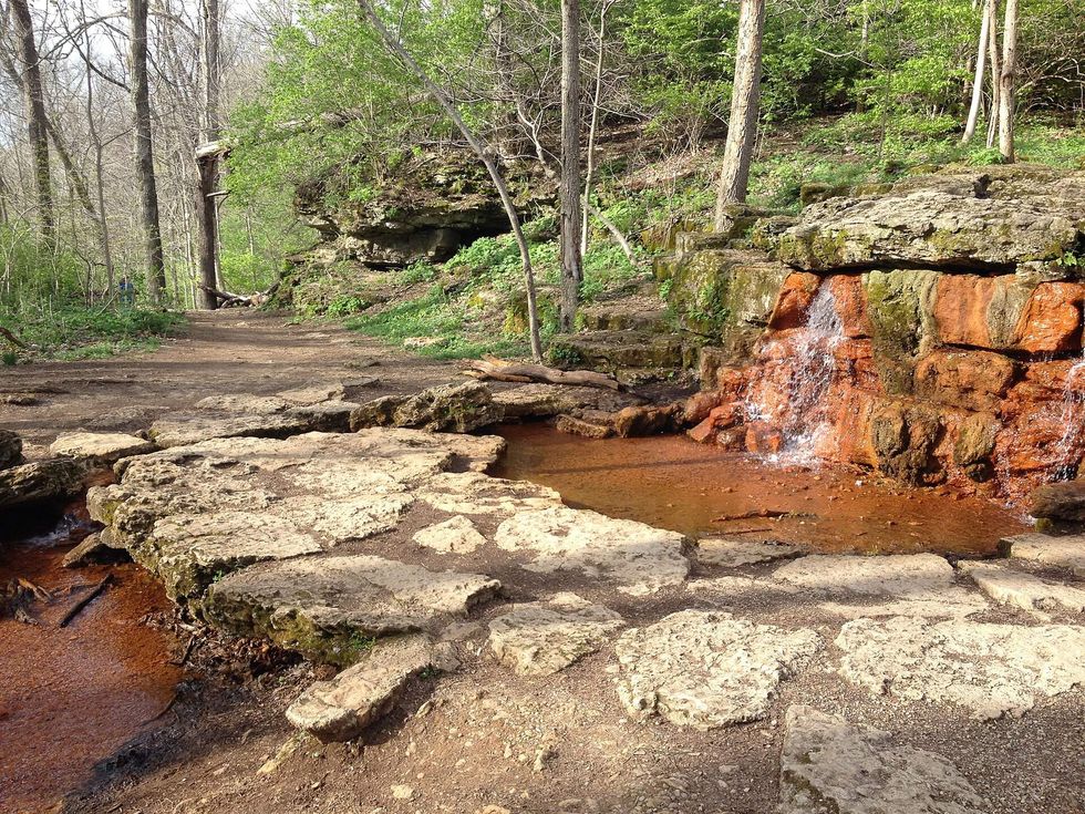 \u200bYellow Springs in the Glen Helen Nature Preserve, a thousand-acre nature preserve owned by Antioch College since 1929.
