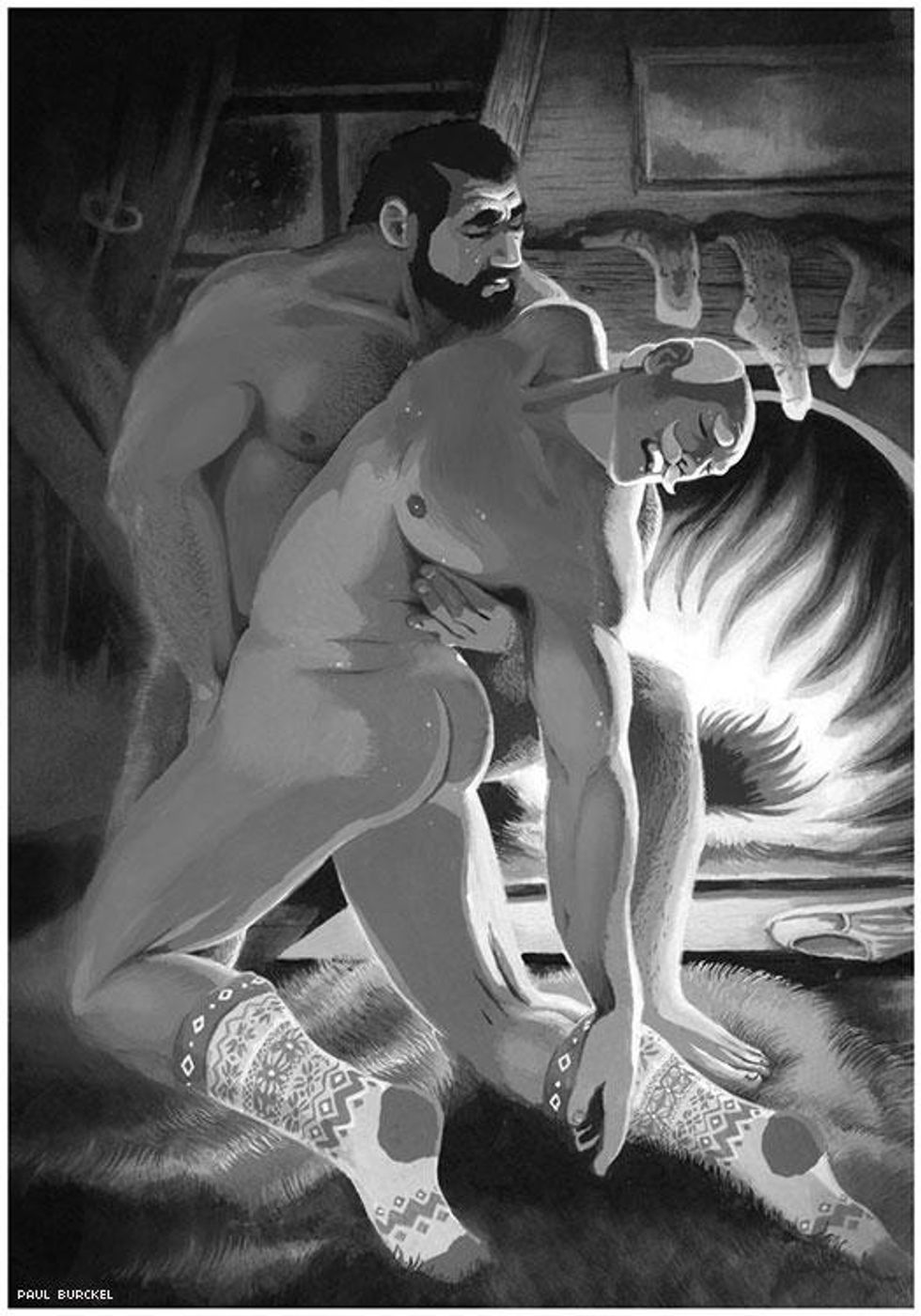 \u201cLa Passion du ski\u201d, ink and gouache on paper, 20x29cm