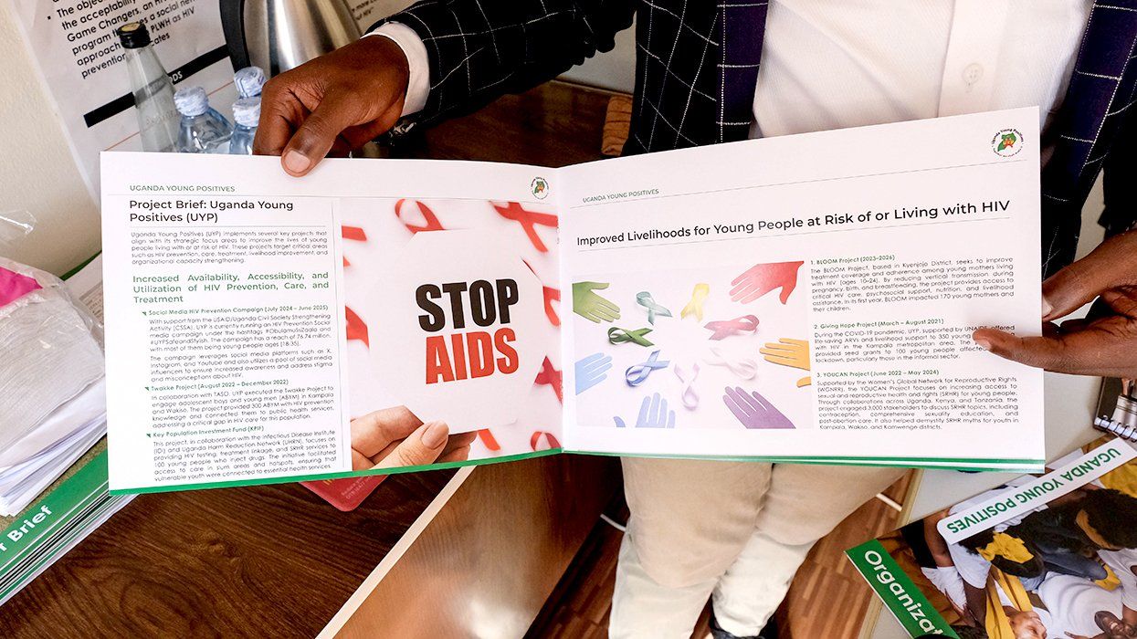 Uganda Young Positives UYP pamphlet on HIV prevention