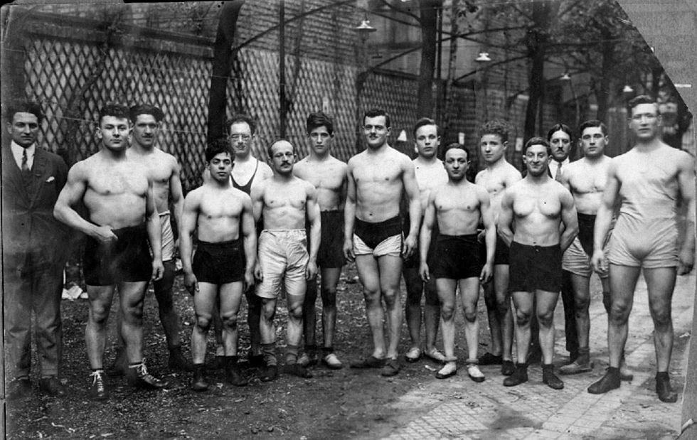 Undated, wrestling team, possibly Turkish