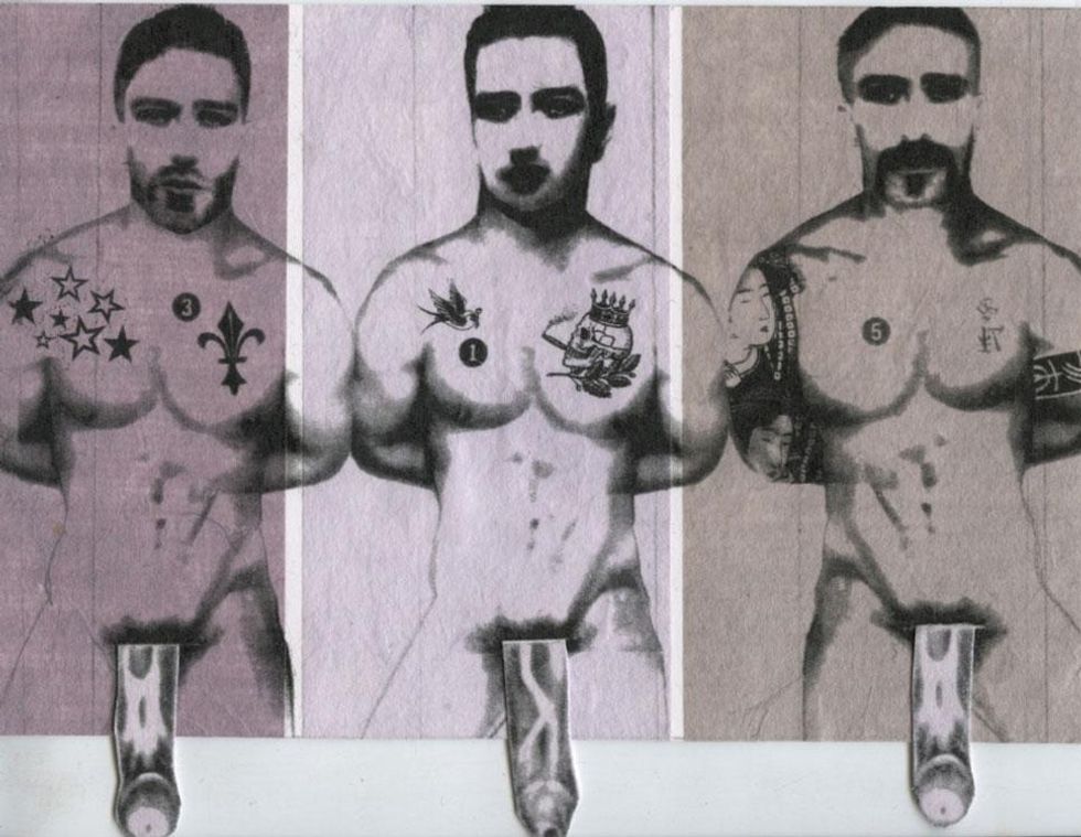 "Untitled Pop Up #3," lithography and chine colle on paper