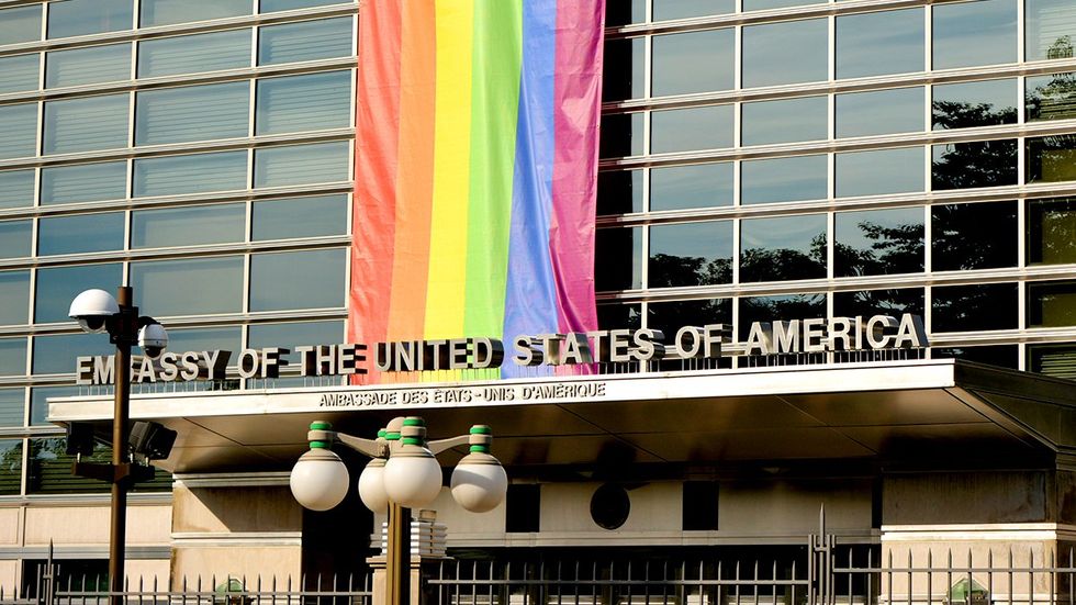 US embassies LGBTQ rainbow pride flag OTTAWA CANADA