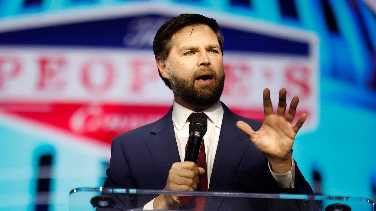 US Senator JD Vance addresses conservative Turning Point Convention 2024 Detroit Michigan
