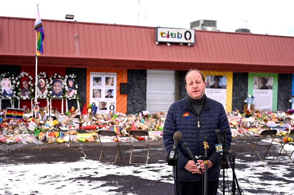 USA States Teaching LGBTQ History Colorado Governor Jared Polis visit Club Q memorial victims mass shooting Colorado Springs