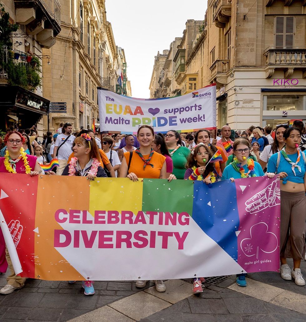 Valletta Malta 2022 People celebrating Malta LGBTQ Pride Week