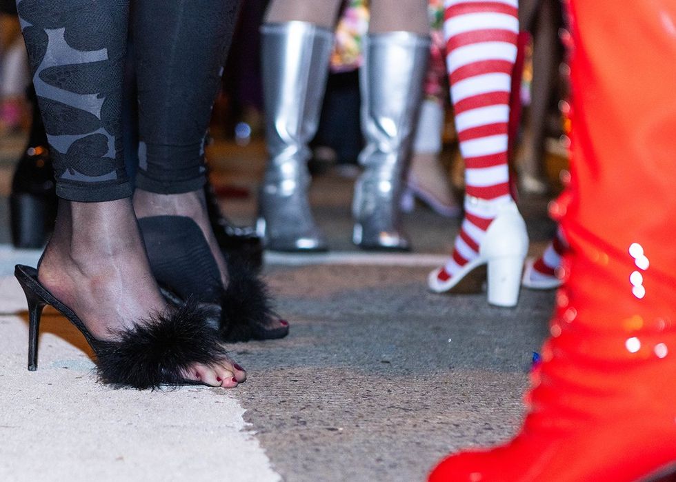 variety of shoes 17th Street High Heel Race in Washington DC