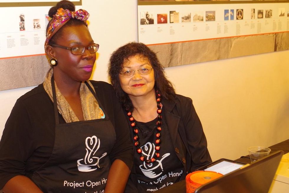 Volunteers for project open hand, a beneficiary of the night