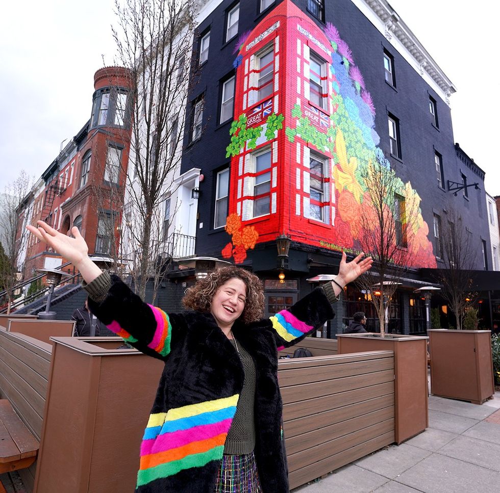 Washington DC Little Gay Pub Rainbow Mural LGBTQ support UK embassy ribbon cutting ceremony
