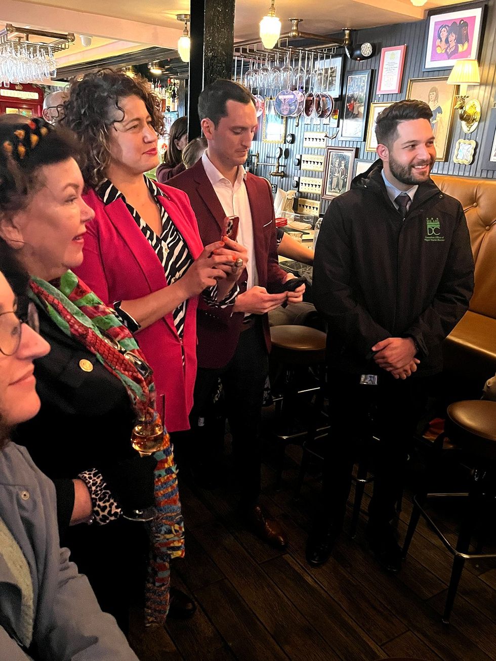 Washington DC Little Gay Pub Rainbow Mural LGBTQ support UK embassy ribbon cutting ceremony