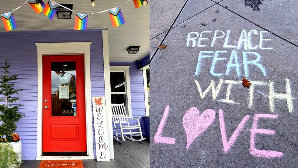 Washington Wishing Tree Books Welcome LGBTQ Street Art Replace Fear Love