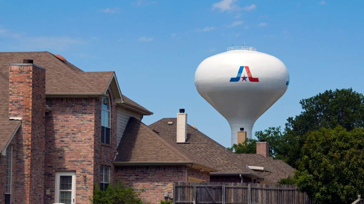 Water tower in Arlington, Texas