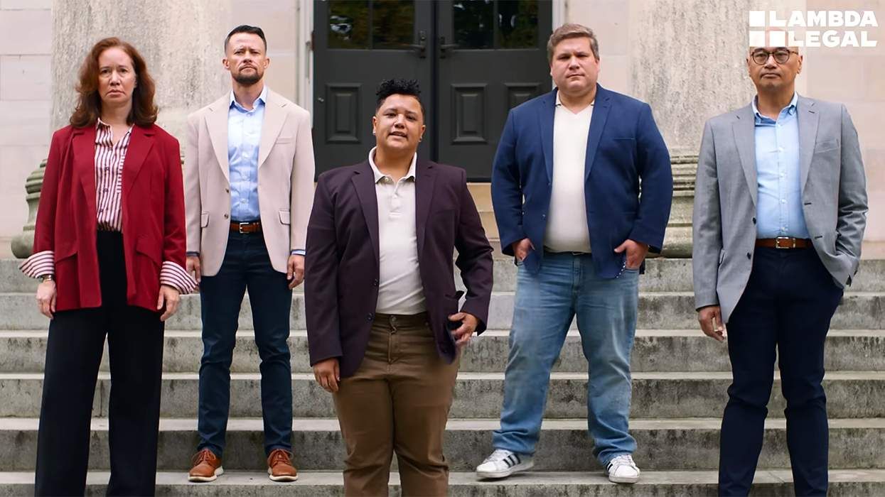 watermarked footage still All Rise for Equality Lambda Legal campaign