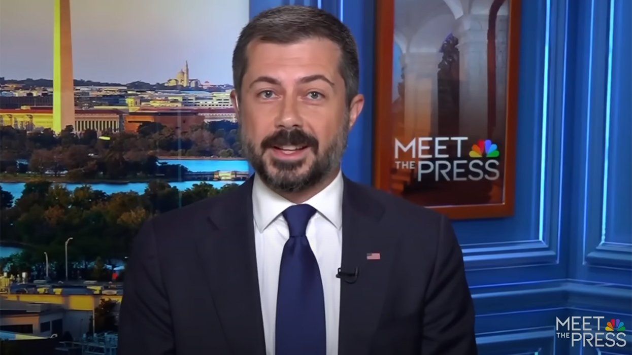 watermarked footage still of Pete Buttigieg on Meet the Press