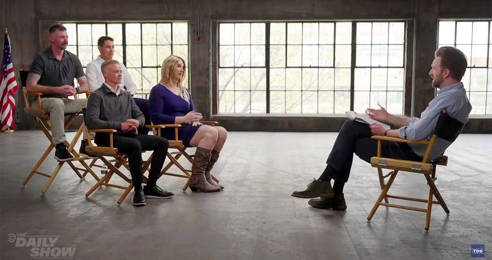 watermarked footage still Transgender troops comedy central the daily show panel