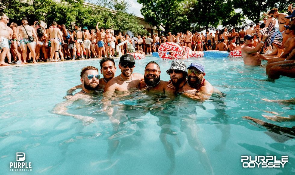 watermarked press image 2024 pool party LVL Visuals for Dallas Purple Party