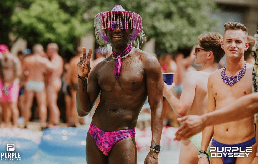 watermarked press image 2024 pool party LVL Visuals for Dallas Purple Party