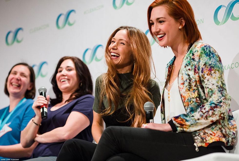 WayHaught panel: Emily Andras, Dominique Provost-Chalkley, and Katherine Barrell