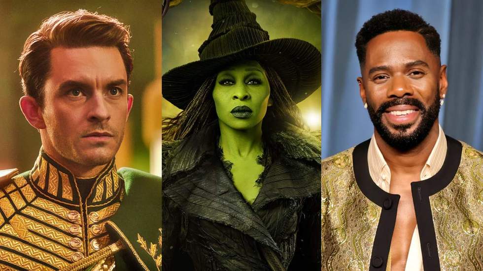 Wicked movie stars Jonathan Bailey; Cynthia Erivo; Colman Domingo