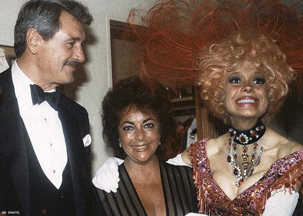 With Rock Hudson and Taylor