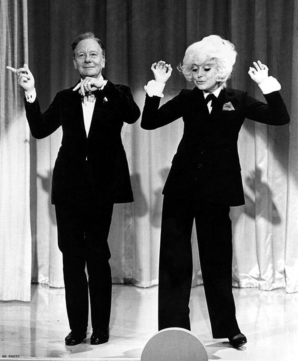 With Sir John Gielgud