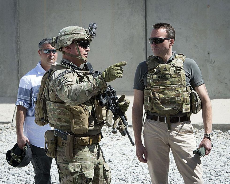 With troops in Afghanistan