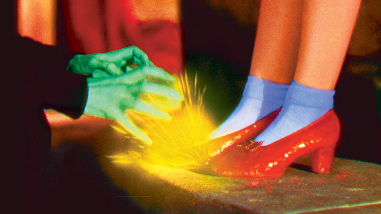 Wizard of Oz witch trying to steal dorothys ruby slippers