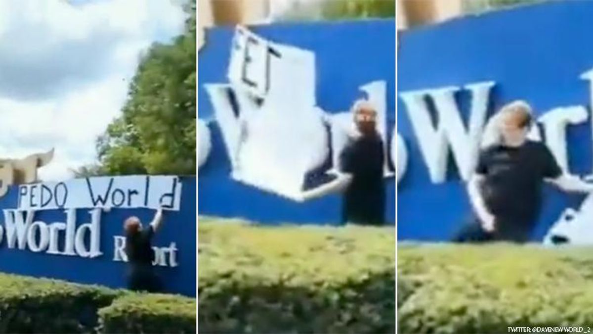 Woman Tears Down Sign, Humiliates Right-Wing Protestors in Epic Video