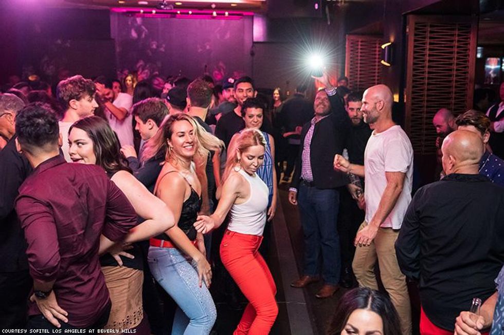 women dancing at a Sofitel Beverly Hills event