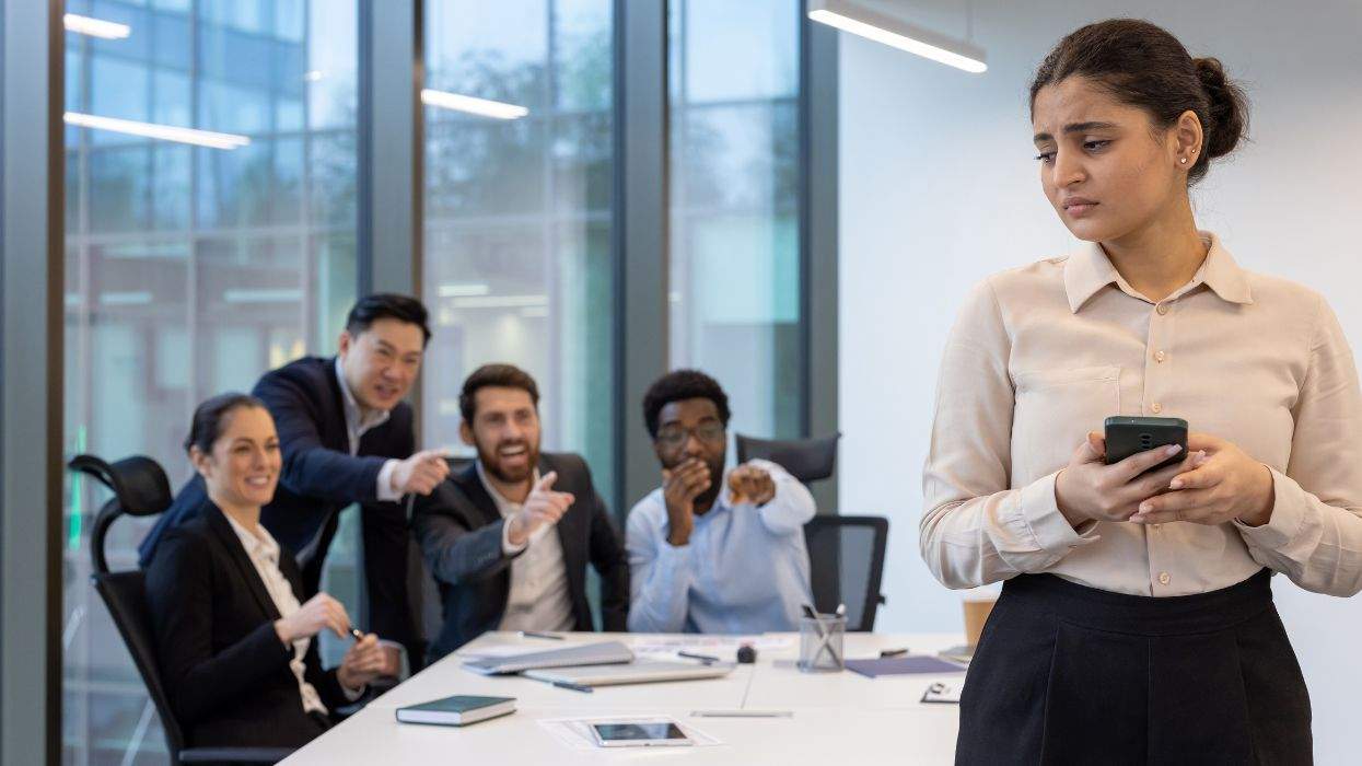 Worker being harassed