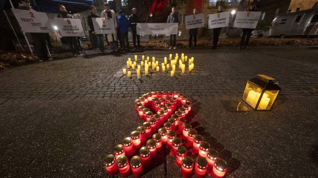 World AIDS Day observance in Stuttgart, Germany