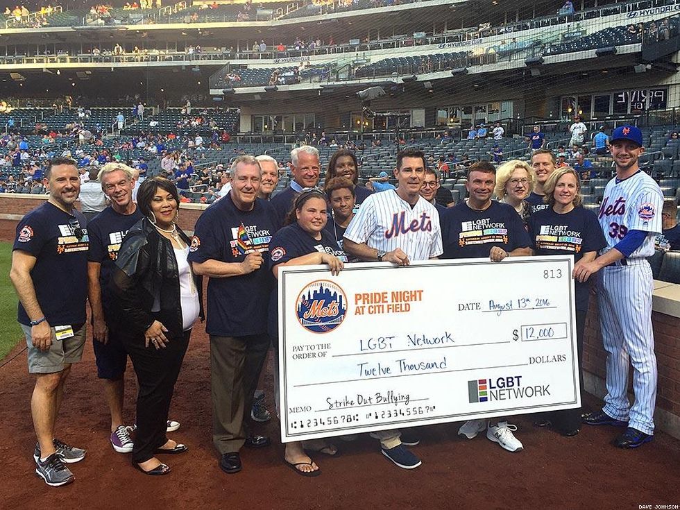You gotta love those big checks. $12,000 was raised for the LGBT Network\u2019s antibullying programs in Long Island and NYC schools.