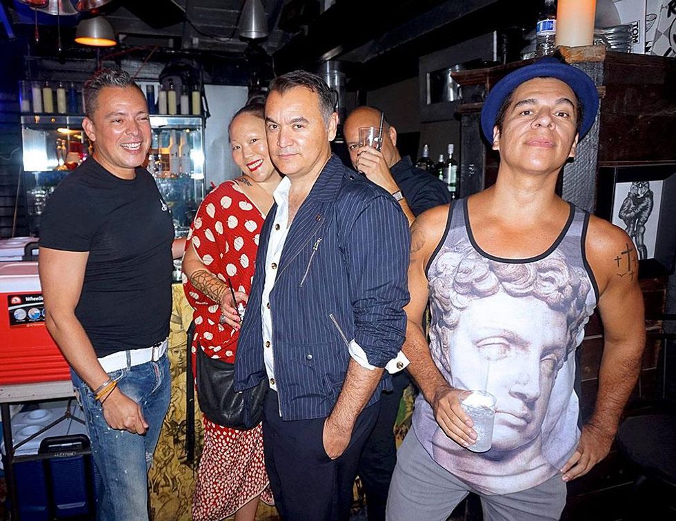 Young and attractive art patrons.