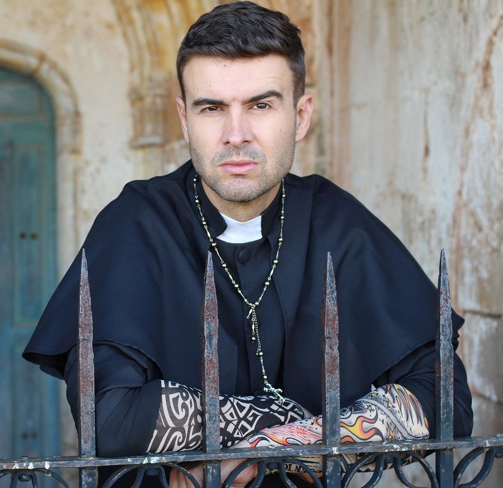 young handsome priest