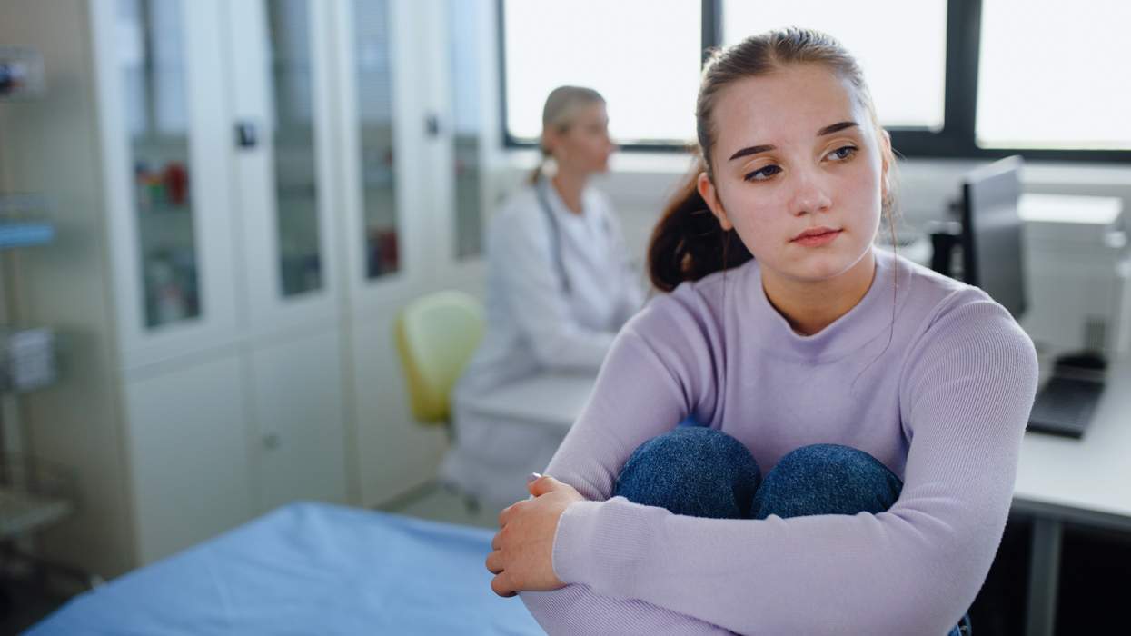 young person at a medical appointment