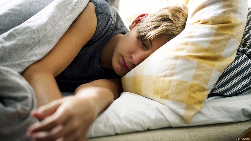 Young person sleeping