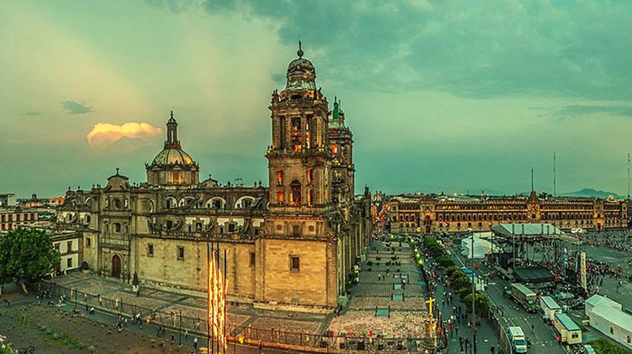 Zocalo Square and Metropolitan Cathedral of Mexico City