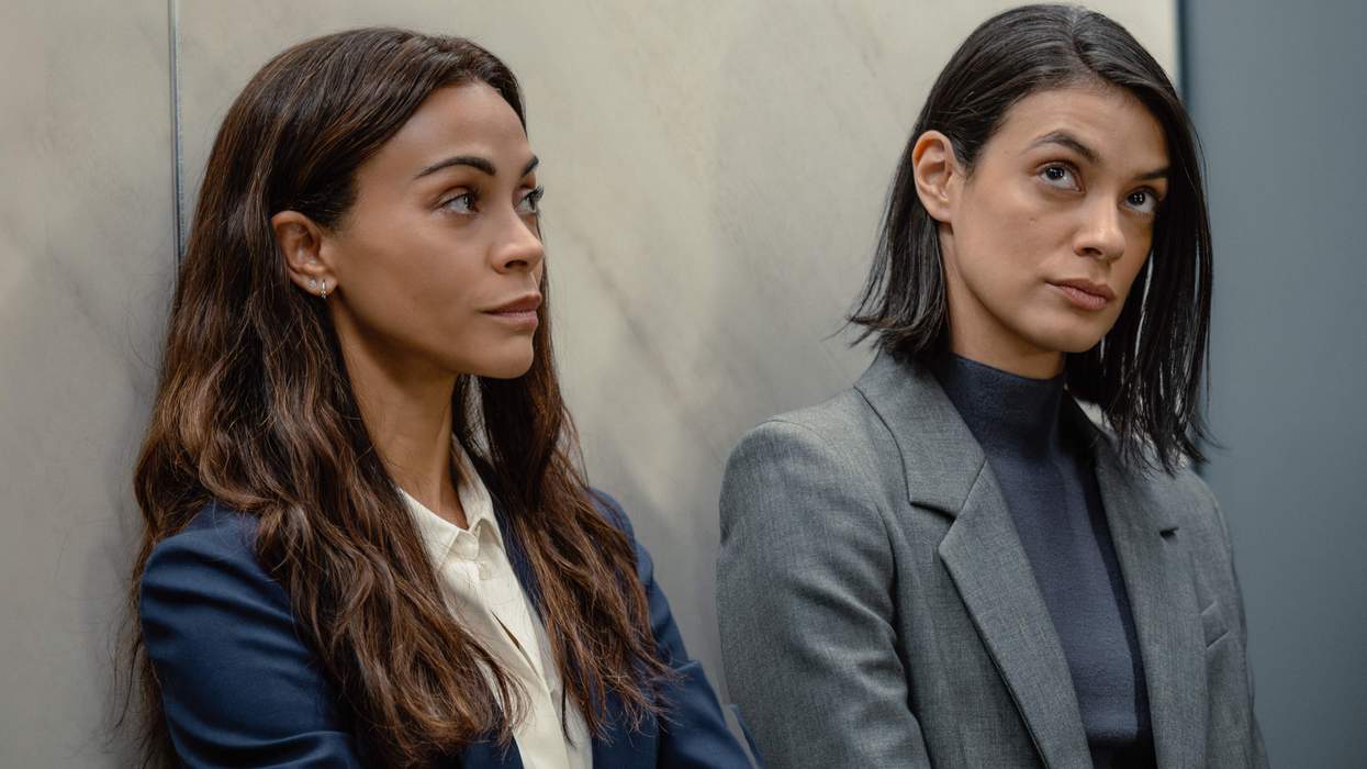 Zoe Saldaña as Joe and Laysla De Oliveira as Cruz in 'Lioness' season 3.