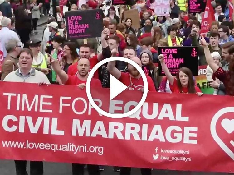 Thousands March For Marriage Equality In Belfast