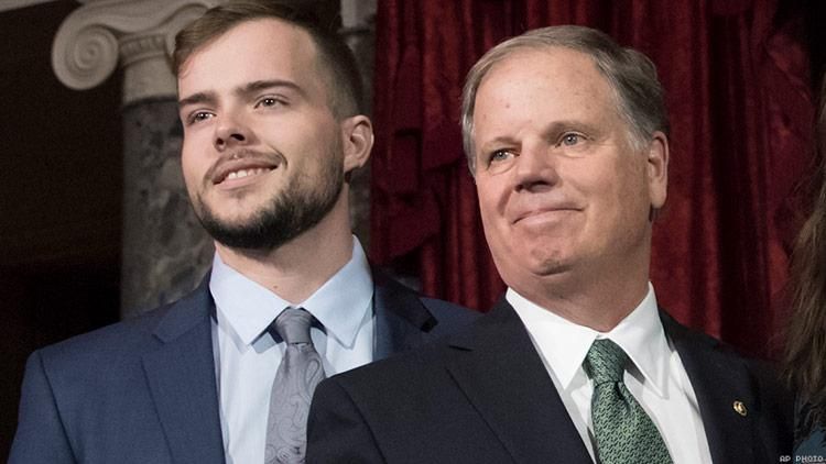 Alabama Sen. Doug Jones Says Gay Son Encouraged Him to More Pro-LGBT The Democrat who defeated Roy Moore reaffirmed his support for the LGBT community.  BY ARIEL SOBEL APRIL 12 2018 1:43 PM EDT Senator Doug Jones told Senate staffers on Wednesday that hav