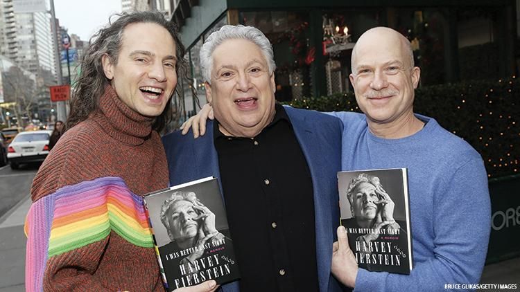 L to R: Jordan Roth, Harvey Firestein, and Richie Jackson smile at the camera