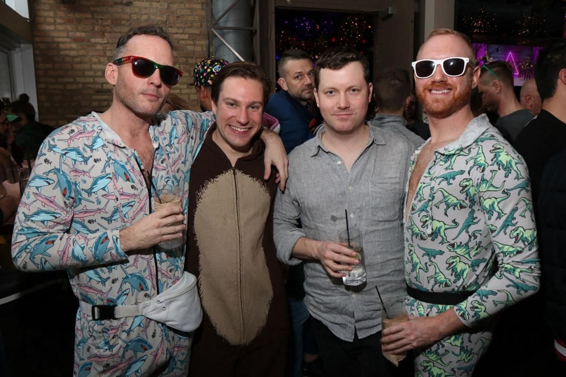 85 Pics of Hotties in New Year's Onesies at Sidetrack Gay Bar