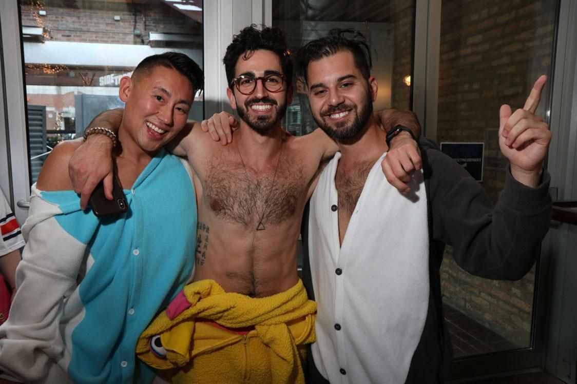 85 Pics of Hotties in New Year's Onesies at Sidetrack Gay Bar