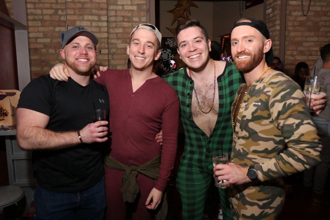85 Pics of Hotties in New Year's Onesies at Sidetrack Gay Bar